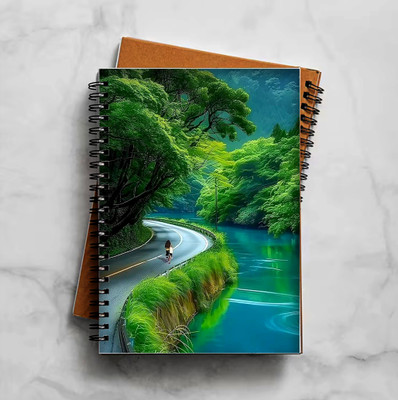 CreativePrintSolution Handcrafted, Selfmade A4 Notebook Single Rule 200 Pages(Multicolor)