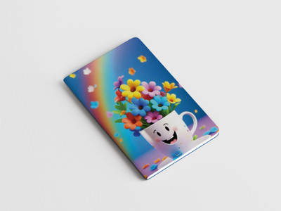 RJPRINTS Designed Stapled Notebooks A5 Notebook Plain 100 Pages(Multicolor)