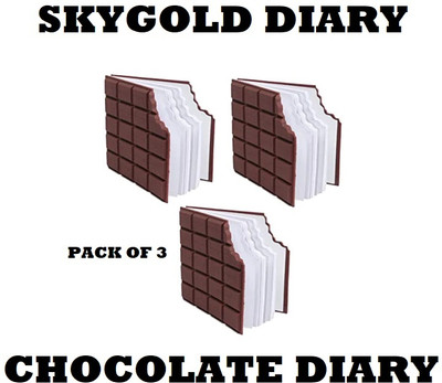 SHOP UNKLE CHOCOLATE Diary Mini Diary Liked by children of all ages, 60 Pages (Brown) Mini Diary UNRULED 60 Pages(Brown, Pack of 3)