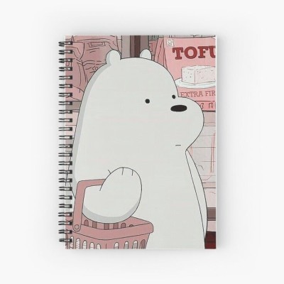 craft maniacs BARE BEARS 2023 COLLECTION A5 Notebook RULED 160 Pages(Multicolor)