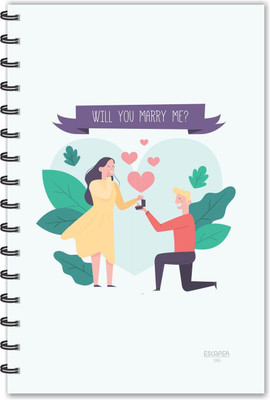 ESCAPER Will you Marry Me A5 Diary Ruled 160 Pages(Multicolor)