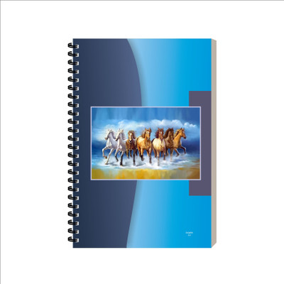 ESCAPER Seven Horse Diary, Personal Journal, Spiral Notebook, Notepad For Gift A5 Diary Ruled 160 Pages(Seven Horses Design 1)