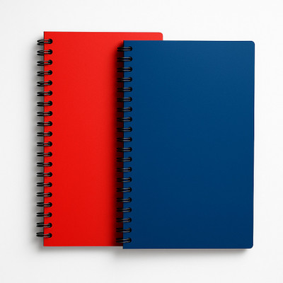 MR CRAFT Spiral Register A4 Diary Plain 200 Pages(Multicolor, Pack of 2)