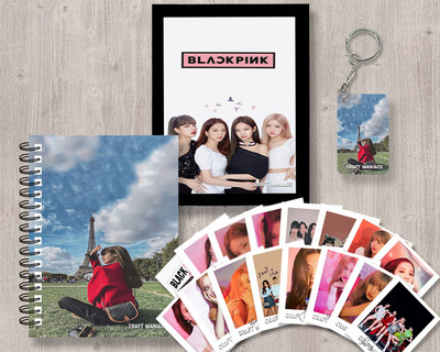 craft maniacs BLACKPINK GIFTING COMBO A5 Notebook RULED 120 Pages(LACK, Pack of 4)