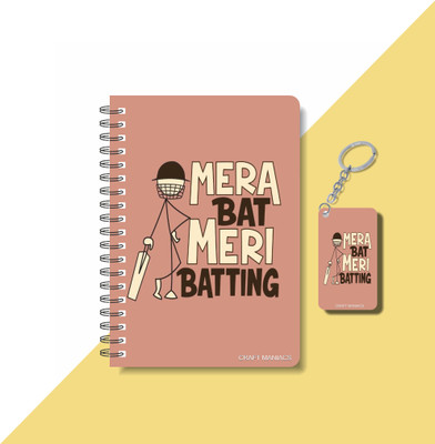 craft maniacs CRICKET 2024 NOTEBOOK COLLECTION A5 Diary RULED 160 Pages(White)