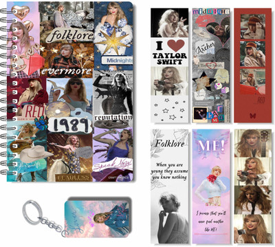 craft maniacs 2023 TAYLOR DIARY + TWO FREEBIE COLLECTION A5 Notebook RULED 160 Pages(Multicolor)