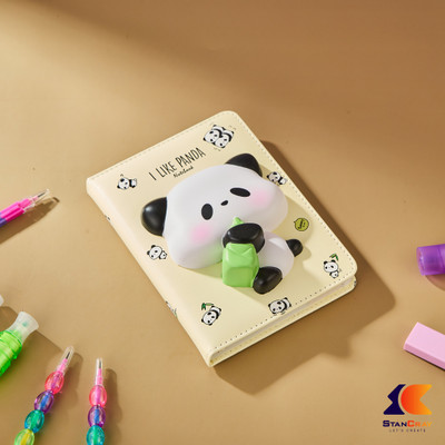 STANCRAY 3D Cartoon Notebook For Student Kid Funny Diary For Boys Girls Stationary items A5 Notebook Ruled 396 Pages(Light yellow)