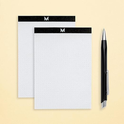 MENORAH Memo pad A5 Note Pad Dot Grid 50 Pages(Black, Pack of 2)
