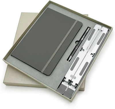 Stargood Innovation Diary Pen Laptop stand A5 Diary Ruled 162 Pages(Grey)