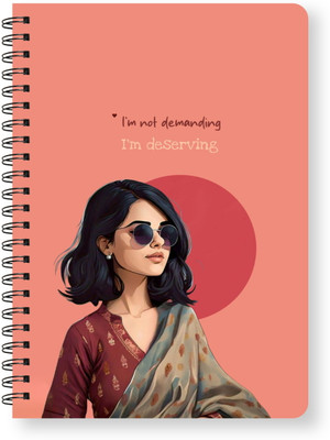 Sketchfab Spiral-Wiro Hard bound A5, Notebooks, For Writing Personal, Students (11855) A5 Diary Unruled 144 Pages(Red)