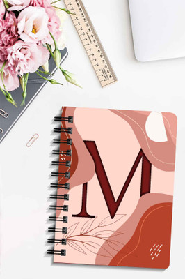 DI-KRAFT M Printed Wiro Binding Diary ||Name Printed Diary For School/Collage A5 Diary Unruled 200 Pages(Biege 2)