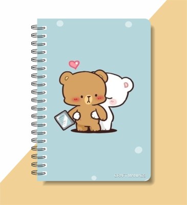 craft maniacs MILK & MOCHA 2023 COLLECTION A5 Notebook RULED 160 Pages(Multicolor)