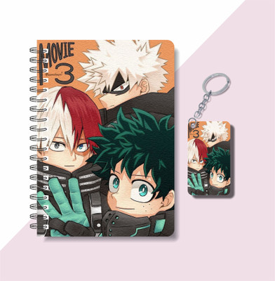 craft maniacs 2023 ANIME DIARY + KEYCHAIN A5 Notebook RULED 160 Pages(Multicolor)