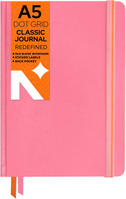 NEORAH Dot Grid Journal Notebook A5 Notebook Dot Grid 160 Pages(Pink)