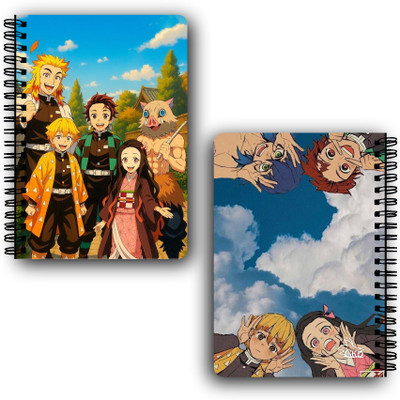 Goku Ki Dukan Demon Slayer Anime Notebook A5 Diary Unruled 140 Pages(Mulitcolour)