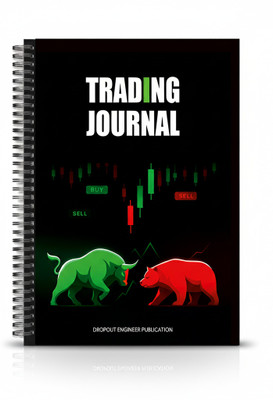 DropoutEngineer Trading Journal Diary and Stock Market Trading Diary Notebook Trading book A5 Journal Track Entry, Stop Loss, Profit & Loss, Notes 137 Pages(Black)