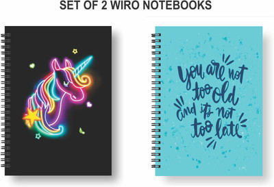 Papco Notebooks A5 Diary Ruled 144 Pages(Multicolor, Pack of 2)