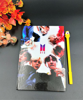 Paper Bear BTS A4 Diary Unrolled 70 Pages(Multicolor, Pack of 2)