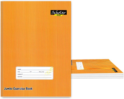Chirantanee Jumbo A5 Notebook 3 Line 160 Pages(Brown, Pack of 4)