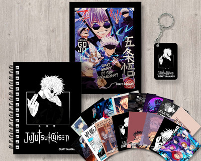 craft maniacs JUJUTSU KAISEN GIFTING SET A5 Diary RULED 120 Pages(Red)