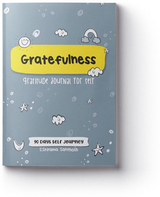 Doodle Monk Gratefulness Gratitude Journal for Self Affirmation Self Notes, Daily Journal A5 Journal Ruled 192 Pages(Grey)