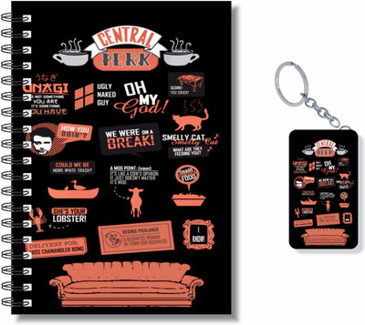 craft maniacs A5 NOTEBOOK + KEYCHAIN COLLECTION A5 Notebook RULED 160 Pages(Brown)