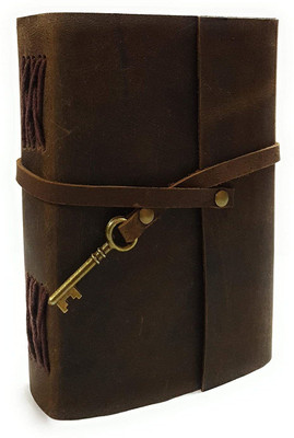 Anshika International Soft Leather Classic Key Diary for Personal use Size 6x4.5 inches Regular Diary Unruled 100 Pages(Brown)