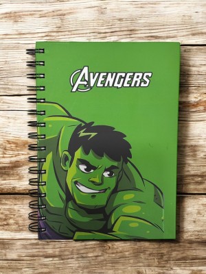 APNISTATIONERY Hulk Notebook Spiral A5 Diary A5 Diary 100 Pages(Green, Black, White)