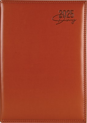 Scholar Chancellor Golden Edges with Month Cut B5 Diary One Date a Page 416 Pages(Tan)