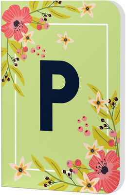 AccuPrints Initial P Premium Soft Bound Notebook A5 Diary Ruled 200 Pages(Alphabet-P)