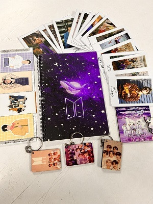 craft maniacs BTS A5 Notebook RULED 160 Pages(Purple)