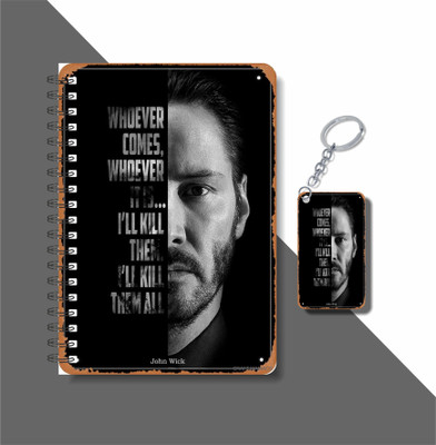 craft maniacs JOHN WICK 2023 NOTEBOOK COLLECTION A5 Notebook RULED 160 Pages(Red)