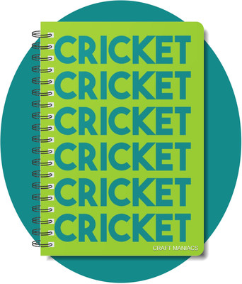 craft maniacs CRICKET 2024 NOTEBOOK COLLECTION A5 Diary RULED 160 Pages(White)