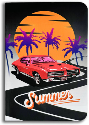 InkChalk Writing Notebook | SummerCar | A5 - Ruled Notebook A5 Notebook Ruled 192 Pages(White)