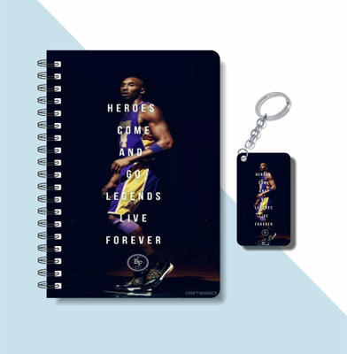craft maniacs 2023 KOBE DIARY + KEYCHAIN A5 Notebook RULED 160 Pages(Multicolor)