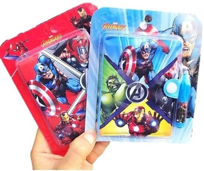 Caught Trendy Combo of Avengers Mini Diary Pocket-size Notebook Both Side Rule 60 Pages(Multicolor, Pack of 2)