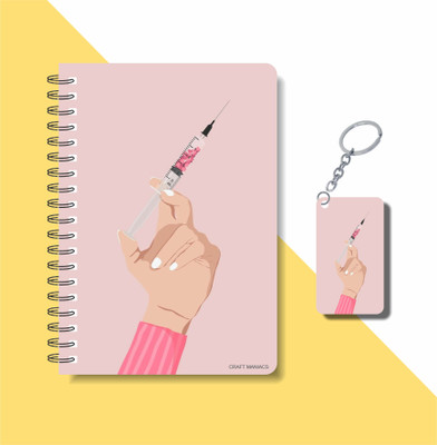 craft maniacs 2023 DOCTOR DIARY + KEYCHAIN A5 Notebook RULED 160 Pages(Multicolor)