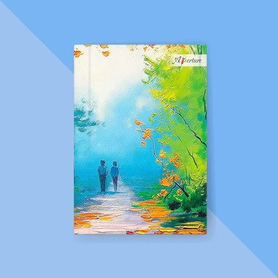 Aperture National Park-Themed A5 Notebook Deer Illustration for Writing & Sketching A5 Diary Colors of Forest 160 Pages(Blue, Green)
