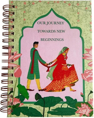 Bop Canvases Wedding planner A5 Diary Printed 120 Pages(Multicolor)