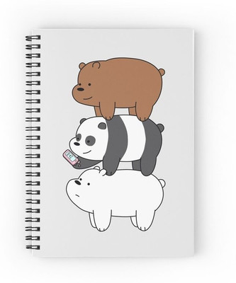 craft maniacs BARE BEARS 2023 COLLECTION A5 Notebook RULED 160 Pages(Multicolor)