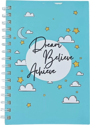 CRAFTOPIX Hard bound Planner Diary A5 Notebook Ruled 192 Pages(Sky Blue)
