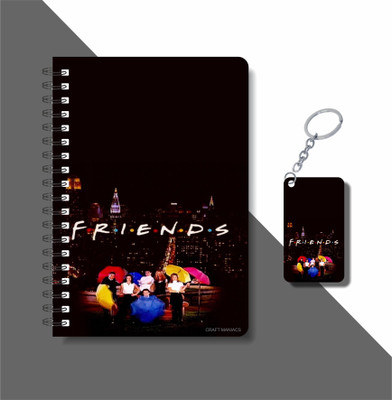 craft maniacs FRIENDS 2024 COLLECTION A5 Diary RULED 160 Pages(Multicolor)