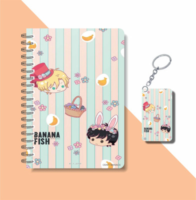 craft maniacs BANANA FISH COLLECTION A5 Notebook RULED 160 Pages(Multicolor)
