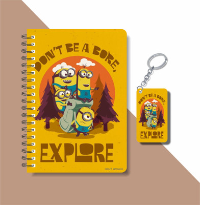 craft maniacs MINION 2023 COLLECTION A5 Diary RULED 160 Pages(Multicolor)