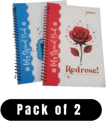 Redoston Single Line A4 Notebook Ruled 200 Pages(Multicolor, Pack of 2)