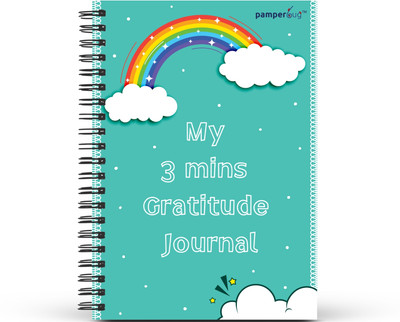 PAMPERBUG My 3 Minutes Gratitude Journal A5 Diary 134 Pages(for Kids,Valuable tool for teaching kids to appreciate the little things in life)