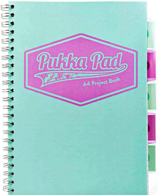 Pukka Pad Pastel Pink 6 Subject Book | 200 Pages | 80gsm | A4 Size | Note Book A4 Notebook Ruled 200 Pages(Mint)