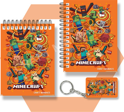 craft maniacs MINECRAFT A6 NOTEBOOKS A6 Notebook UNRULED 100 Pages(Purple)