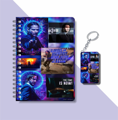 craft maniacs JOHN WICK 2023 NOTEBOOK COLLECTION A5 Notebook RULED 160 Pages(Red)