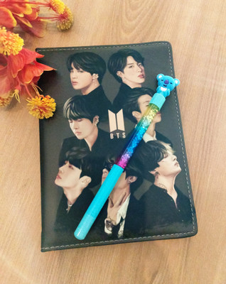 Paper Bear BTS A4 Diary Unrolled 70 Pages(Black, Pack of 2)